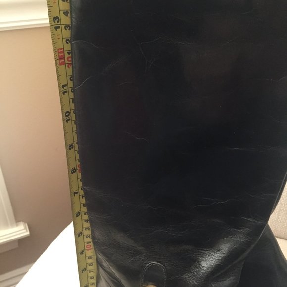 AIGNER VINTAGE BLACK LEATHER BOOTS SIZE 9 MEDIUM - Picture 7 of 9